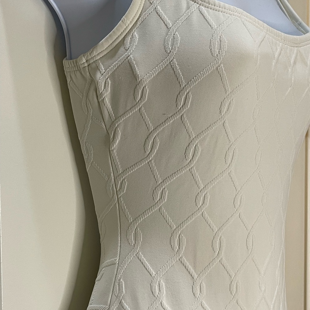Anne Cole Cream Textured One-Piece Swimsuit - Picture 3 of 9